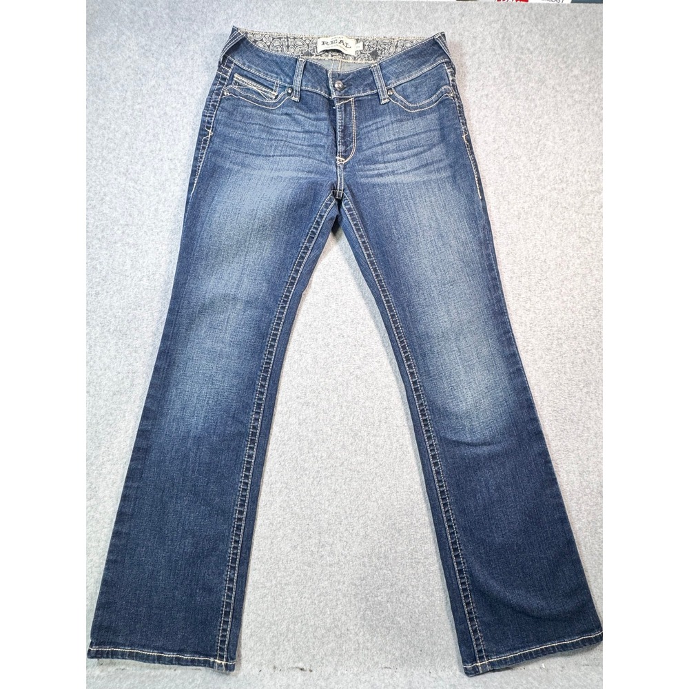 Ariat REAL Denim Women 31R Medium Wash Straight Leg Western Jeans 10014022